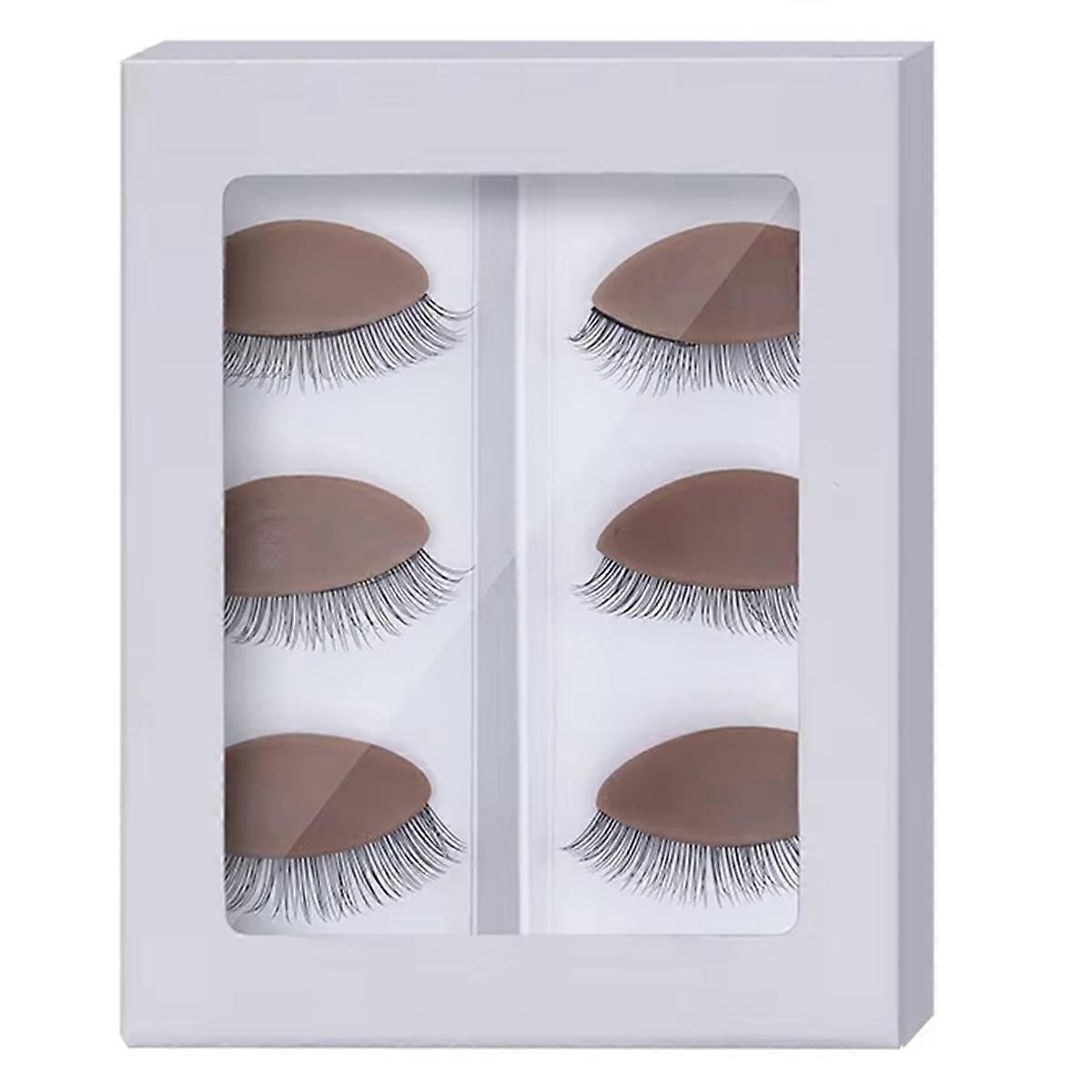 Replacement Eyelids for Eyelash Mannequin Head, Removable Eyelid with Eyelashes Extension Training L