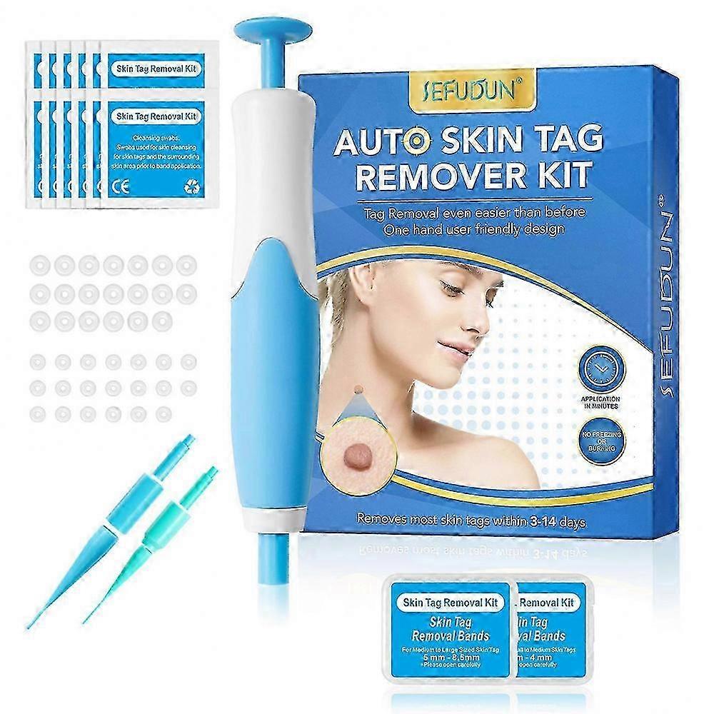 Blue Skin-Tag Remover Double-Headed Pen Set: 2 in 1 Multi-Purpose Design, Fast & Effective, Portable & Convenient Manual Operation