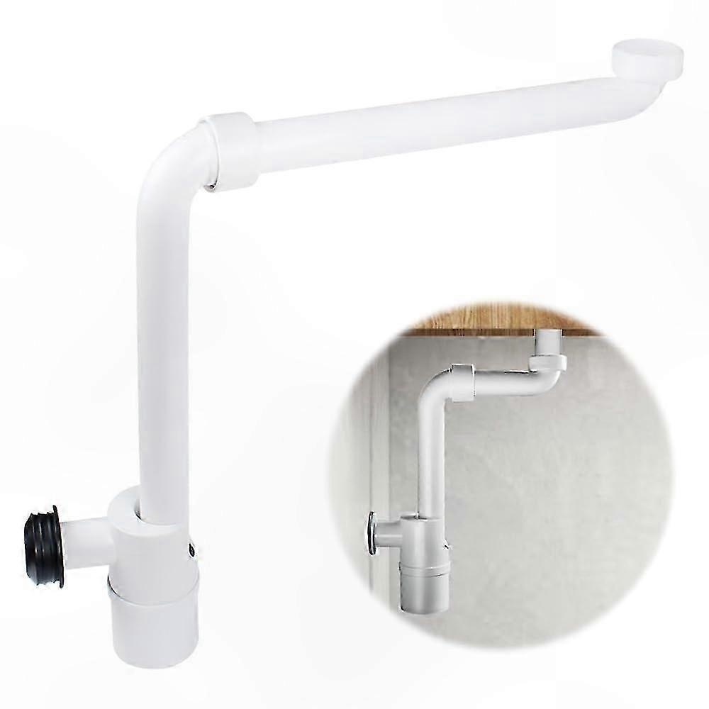 Compact 1 1/4" Siphon for Washbasin, 360° Adjustable Odor Trap, Space-Saving Flat Design for Bathroom Sink Use