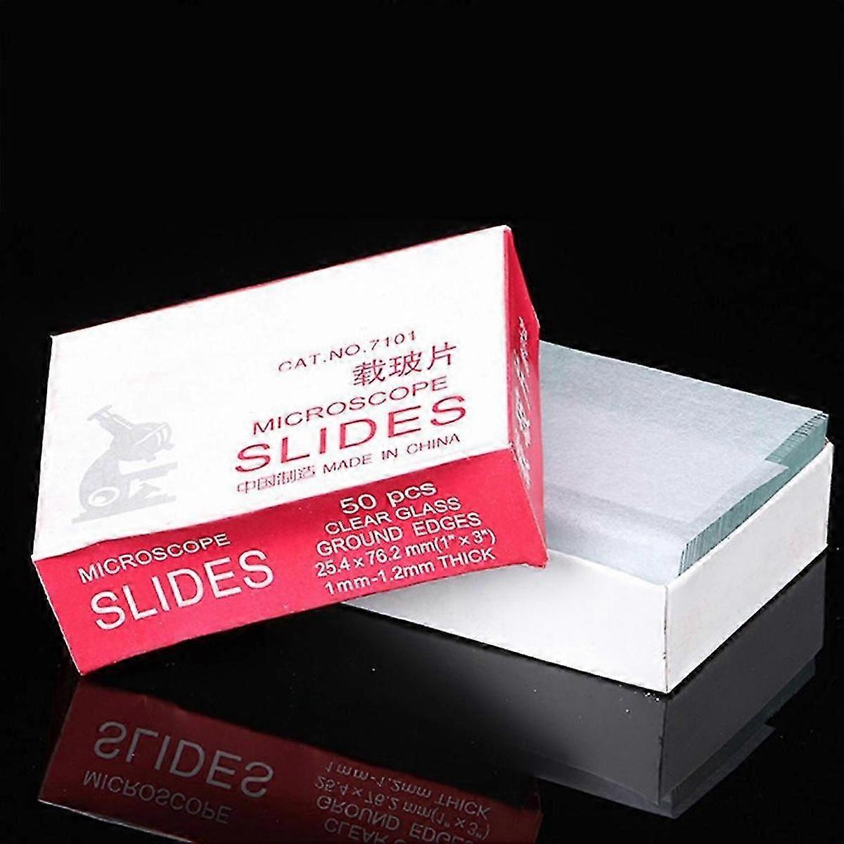 50Pcs Microscope Blank Biology Glass Slide compatible Basic Biological