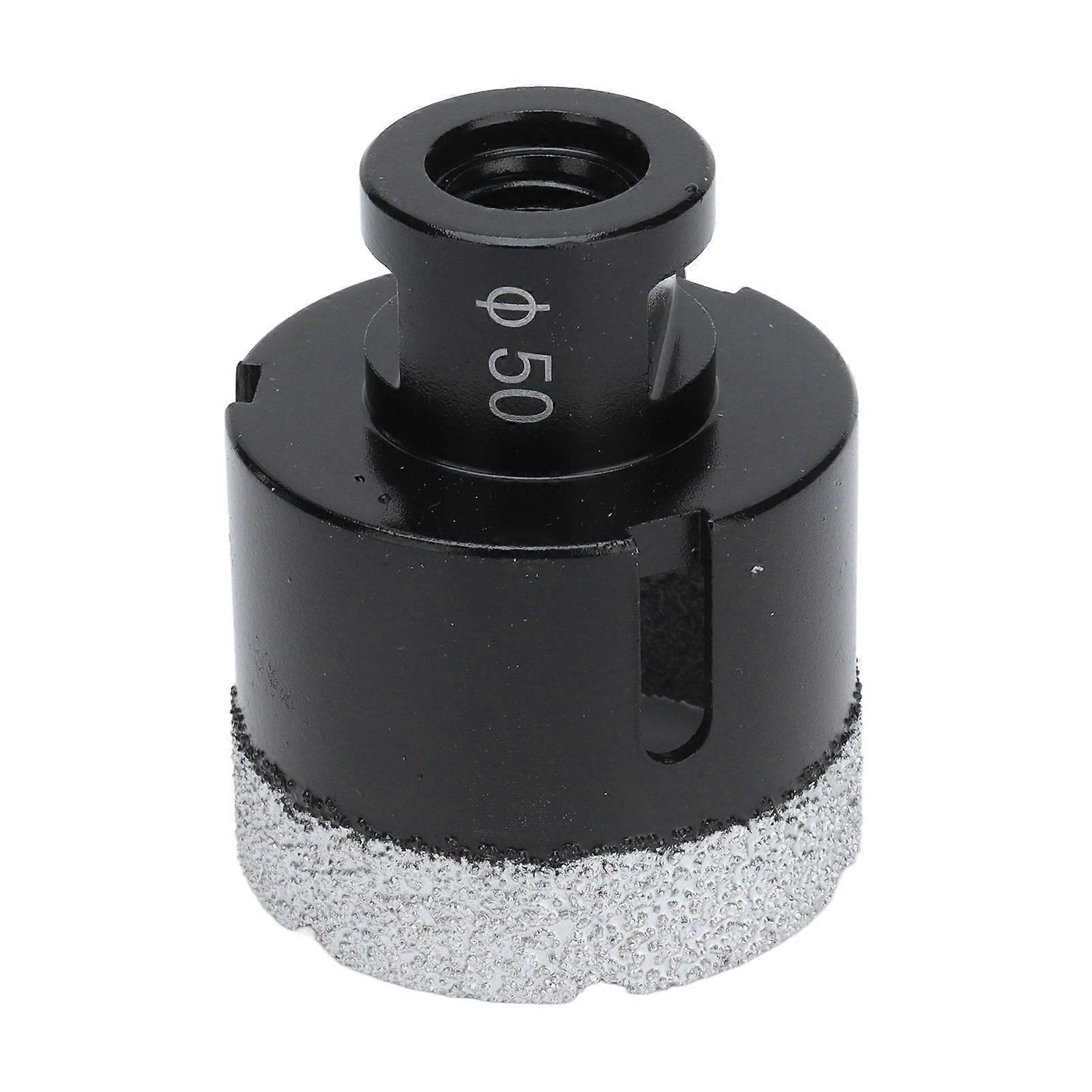 Vacuum Brazed Diamond Drill Core Bits Drilling Hole Saw Opener for Marble M14 Black 50mm