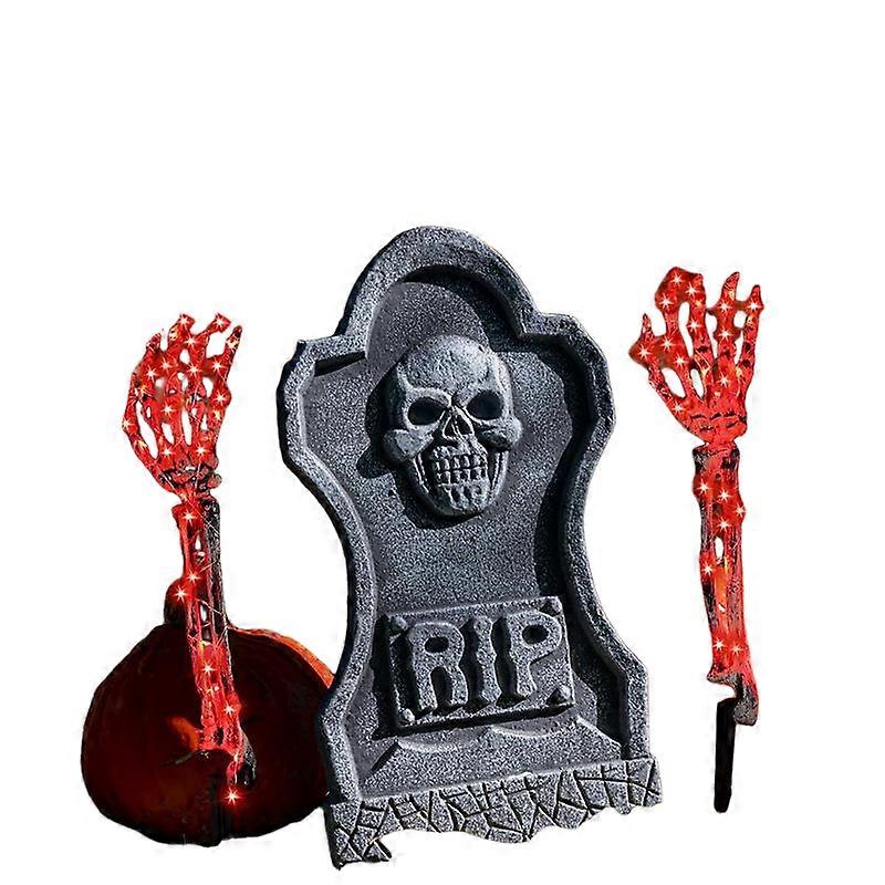 LED Glowing Skeleton Ghost Hand Ground Stake Lights, Multiple Colors Available, Battery/USB Models, Outdoor Decorative Lights