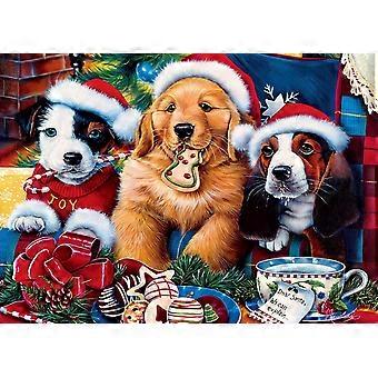 300/500/1000 Peça Glitter Natal Jigsaw Puzzle - Patas de Papai Noel