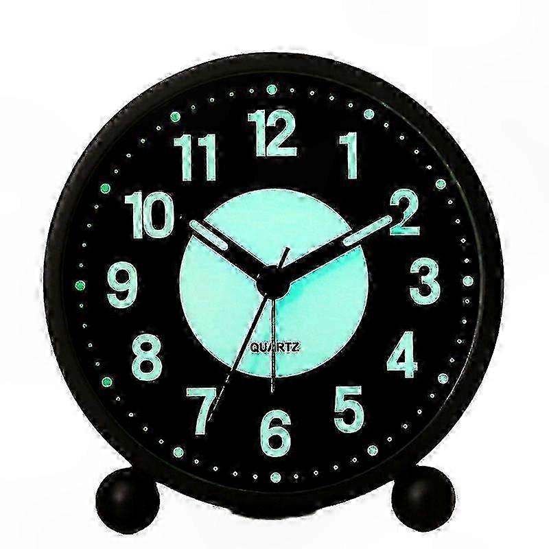 Analog Alarm Clock with Night Light and Silent Operation, Glow-in-the-Dark Feature for Dorms and Bedrooms