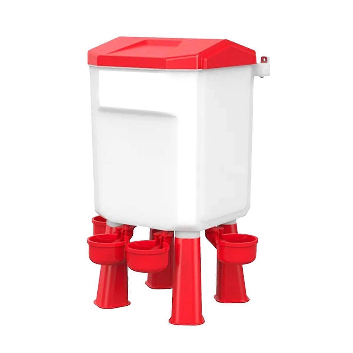 Hanging Chicken Waterer, Plastic Chicken Water Poultry Drinker, Detachable Legs for Chicken Turkey Goose Duck Pigeon 7L