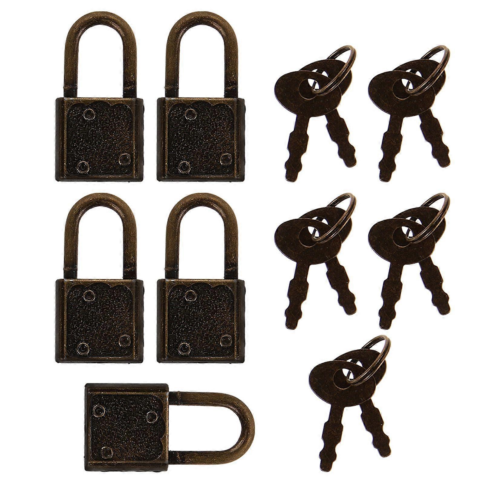 5 sets of Pirate Box Buckle Furniture Box Padlock DIY Wooden Case Latch Box Locking Tool