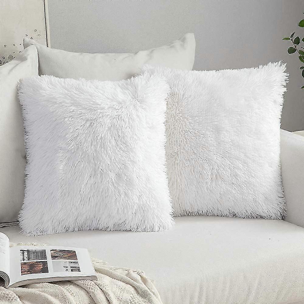 Artificial Fur Decorative Pillow Case 43x43cm Soft Throw Pillow