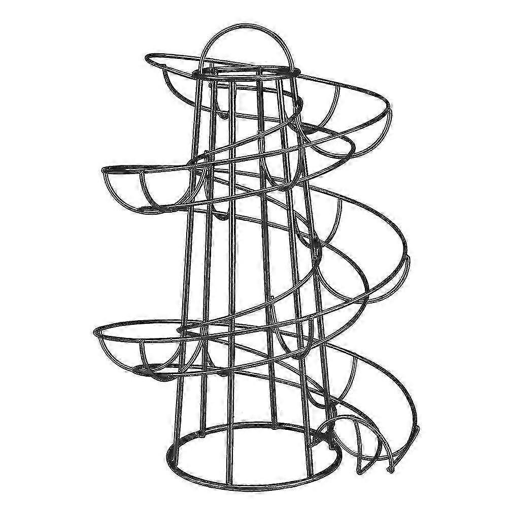 Egg Holder Stand Modern Spiraling Dispenser Storage Rack Save Space For Kitchen