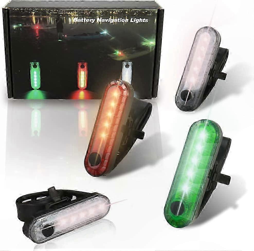 Waterproof Battery-Operated Stern Navigation Lights for Night Kayaking and Paddle Boarding