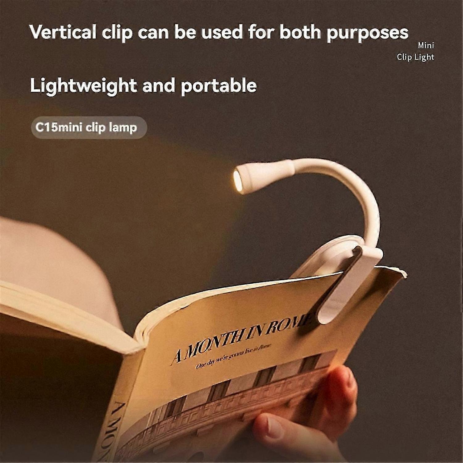 3 Color Reading Light USB Rechargeable Portable Book Lamp A