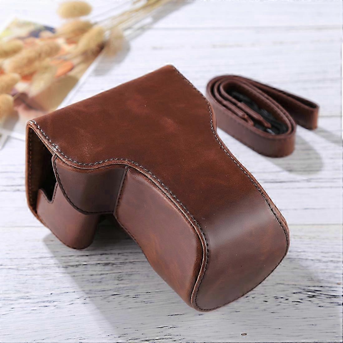 Full Body Camera PU Leather Case Bag with Strap for Canon EOS M6 2025