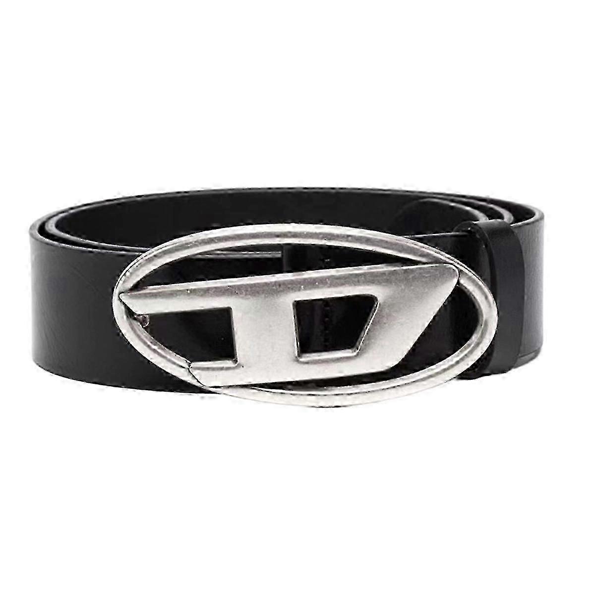 Retro Silver Buckle Belt with Letter Decoration 105cm Adjustable Spring Summer Style