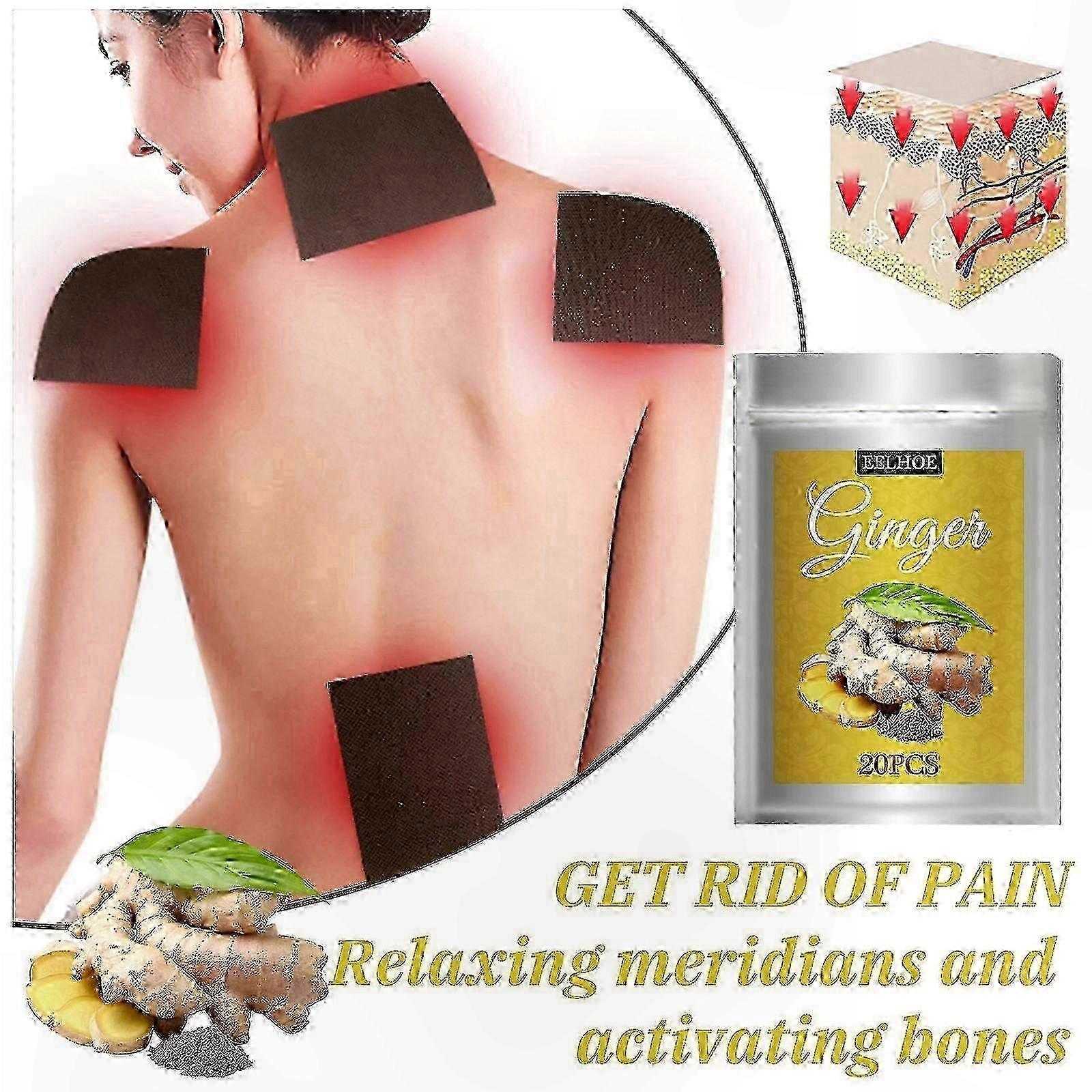 Therapeutic Heat Patch for Muscle and Joint Pain Relief with Natural Ginger Extract