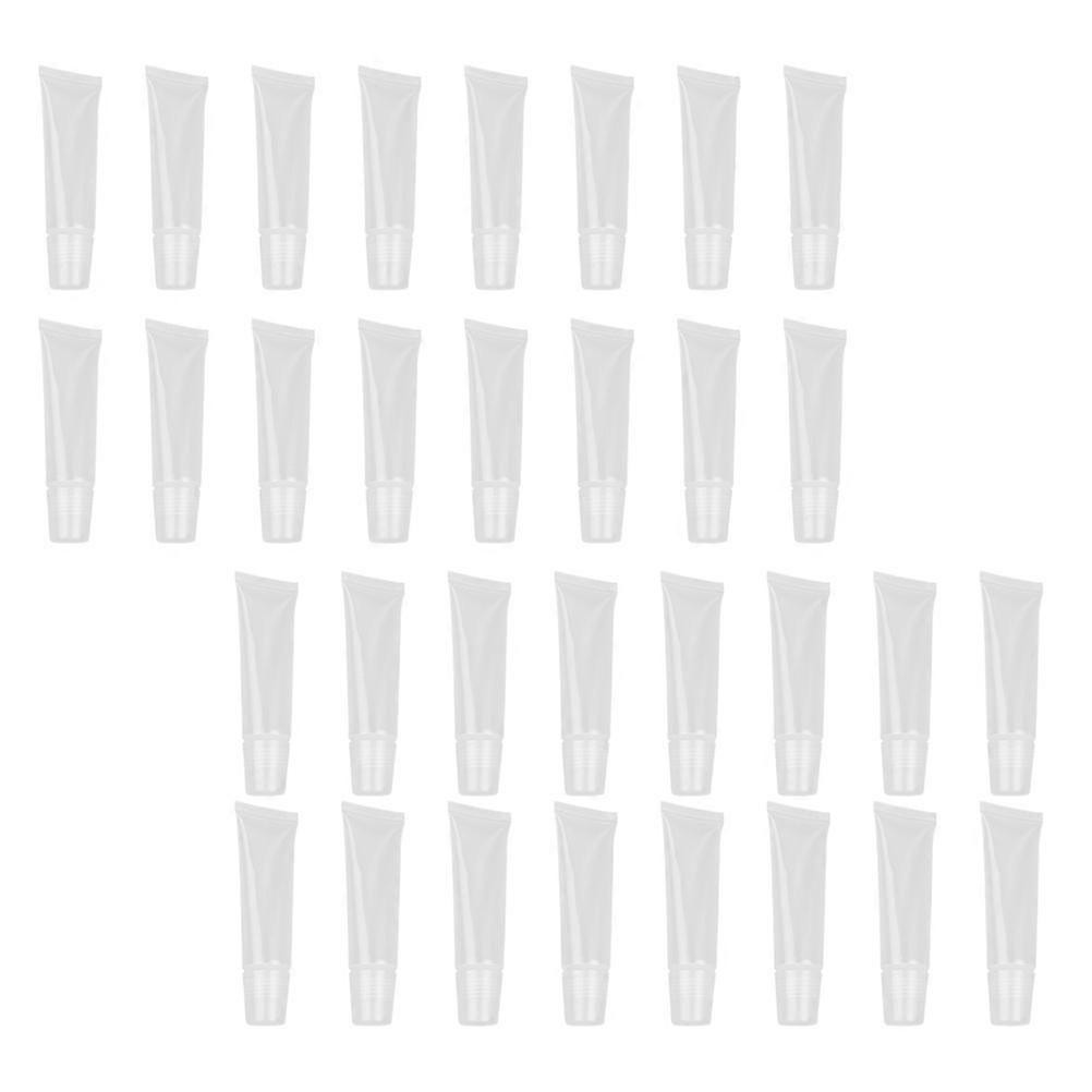 Tubes Lip Gloss 60Pack Cylindrical Daily Use Container White Travel Use