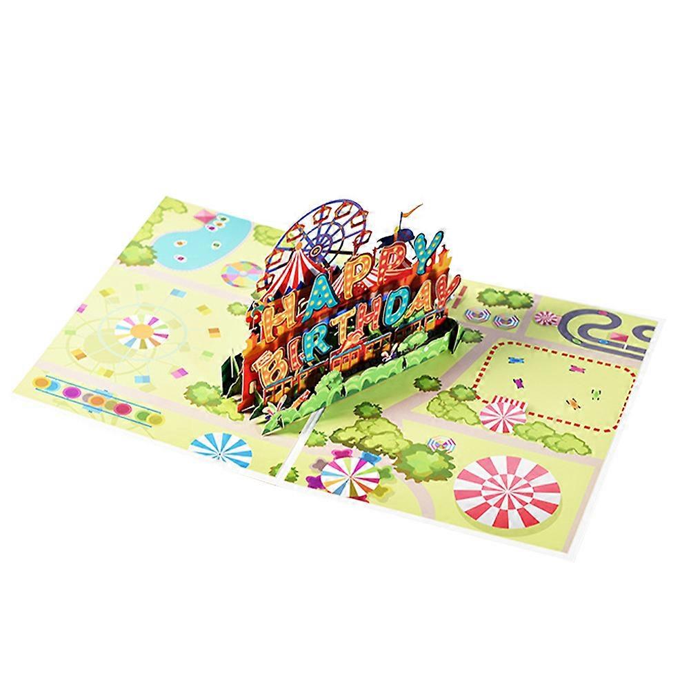 Paper Greeting Birthday Blessing for 4Pcs 3D