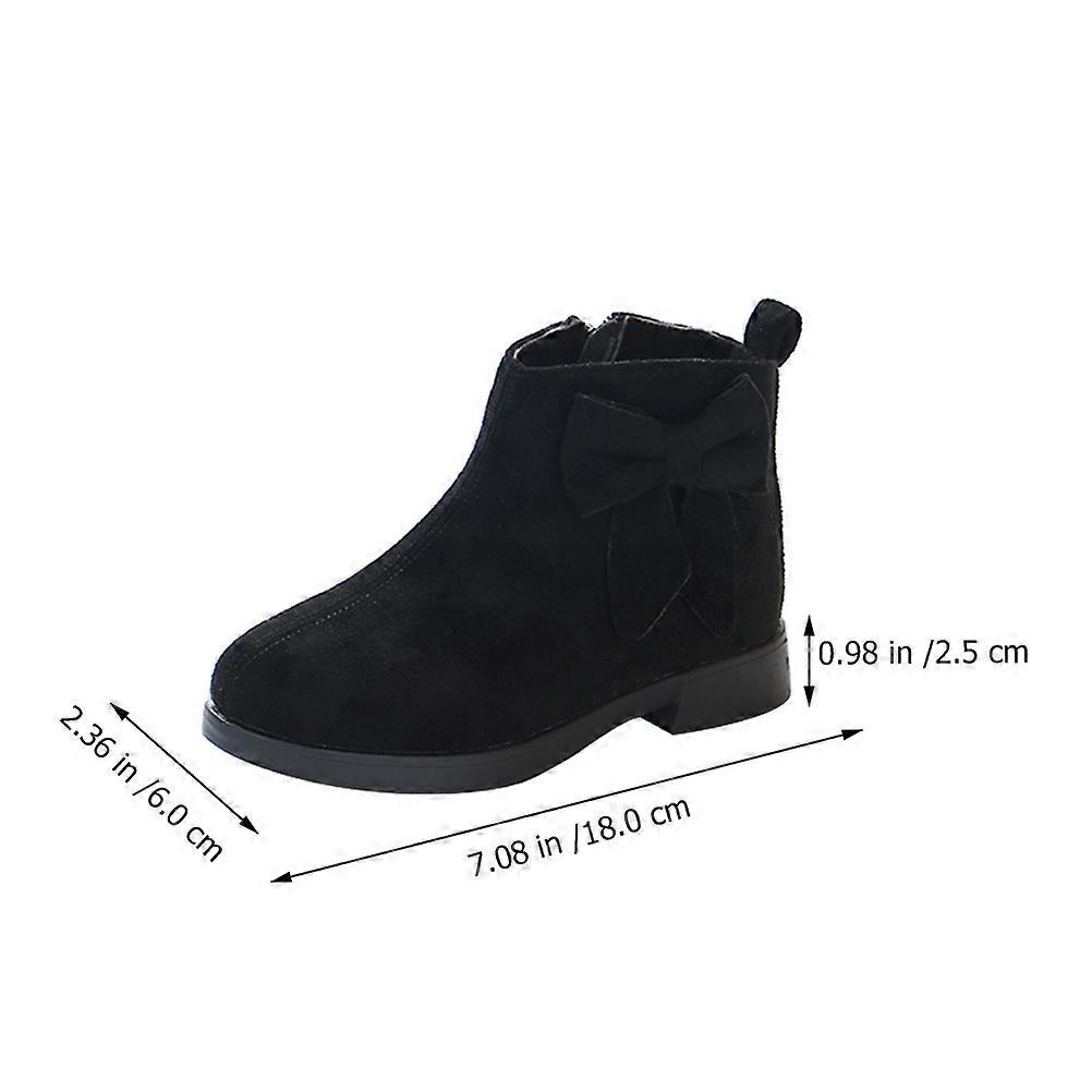 Kids Short Boots Ankle Boots for Autumn Winter 2Pairs Girls Bow-Knot Shoes