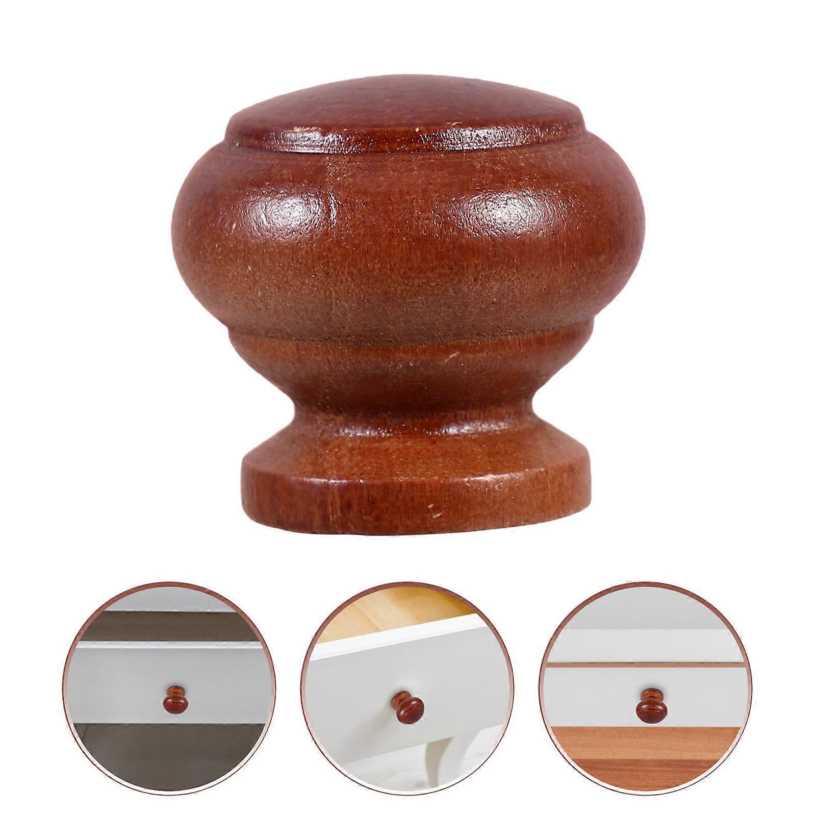 Wooden Cabinet Knobs Durable Mushroom Style for Home Decor 12Pcs