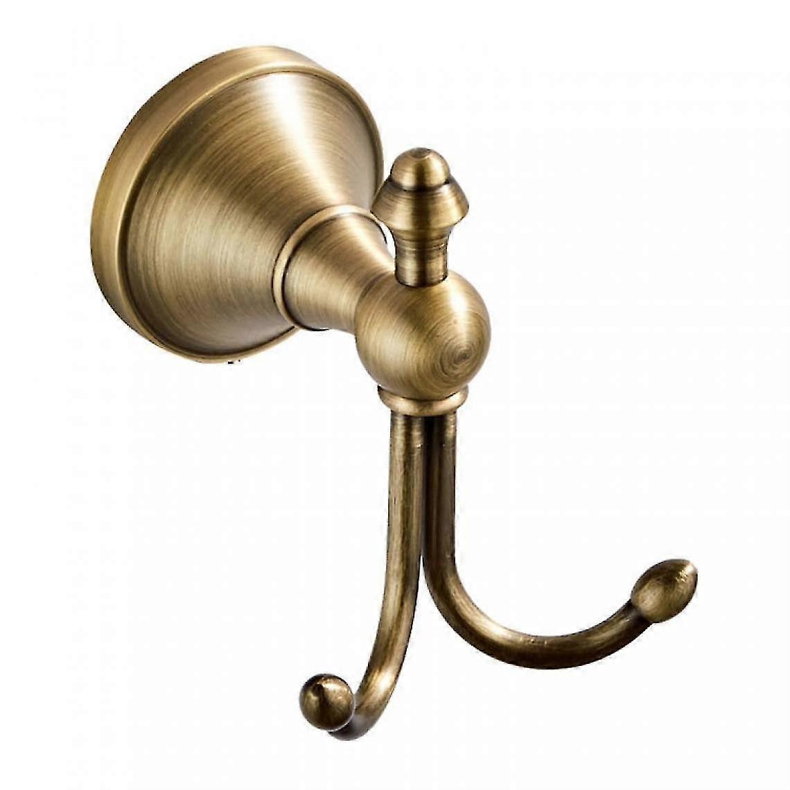 Two Leg Hook Solid Brass Bath Towel Hook Wallet Hook Kitchen Bathroom Shower Towel Double Hook Bronze Style