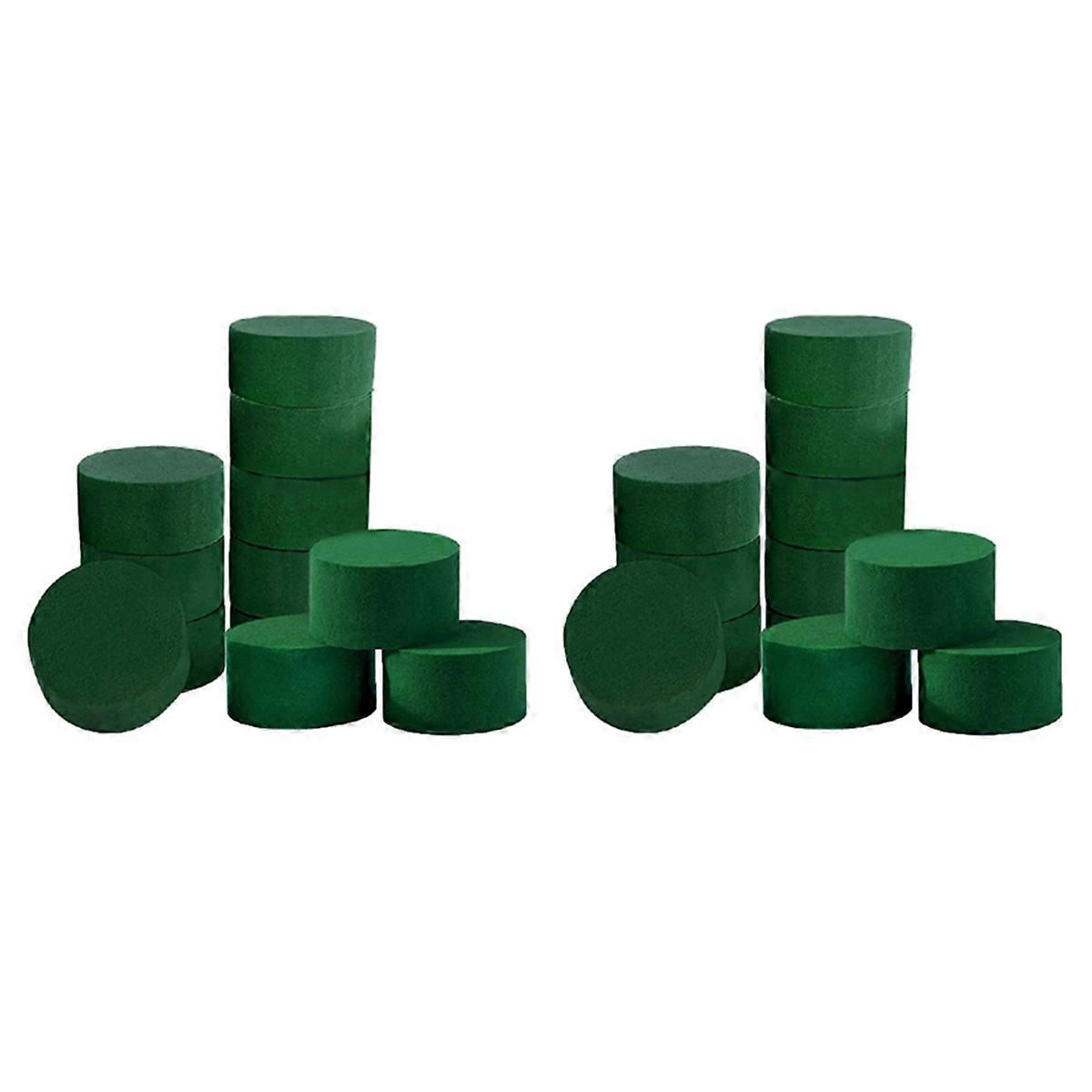 Floral Foam 24 Pcs Dry &Wet Flower Foam Round Florist Blocks Flower Foam for Fresh or
