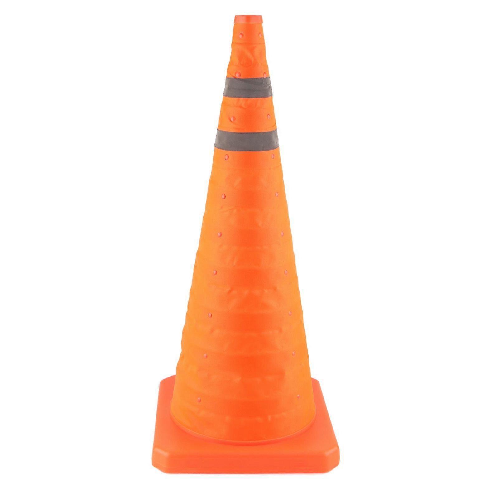 Collapsible Traffic Safety Cone 70x29x29cm Foldable Reflective Safety Road Parking Cone