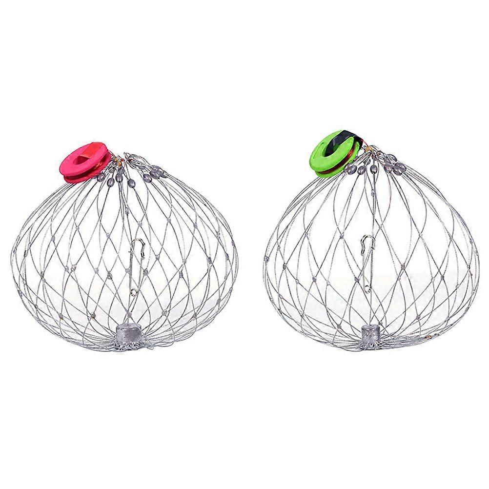 2 stk Krabbefelle Ståltråd Krabbefanger Burnetting Krabbefangstbur