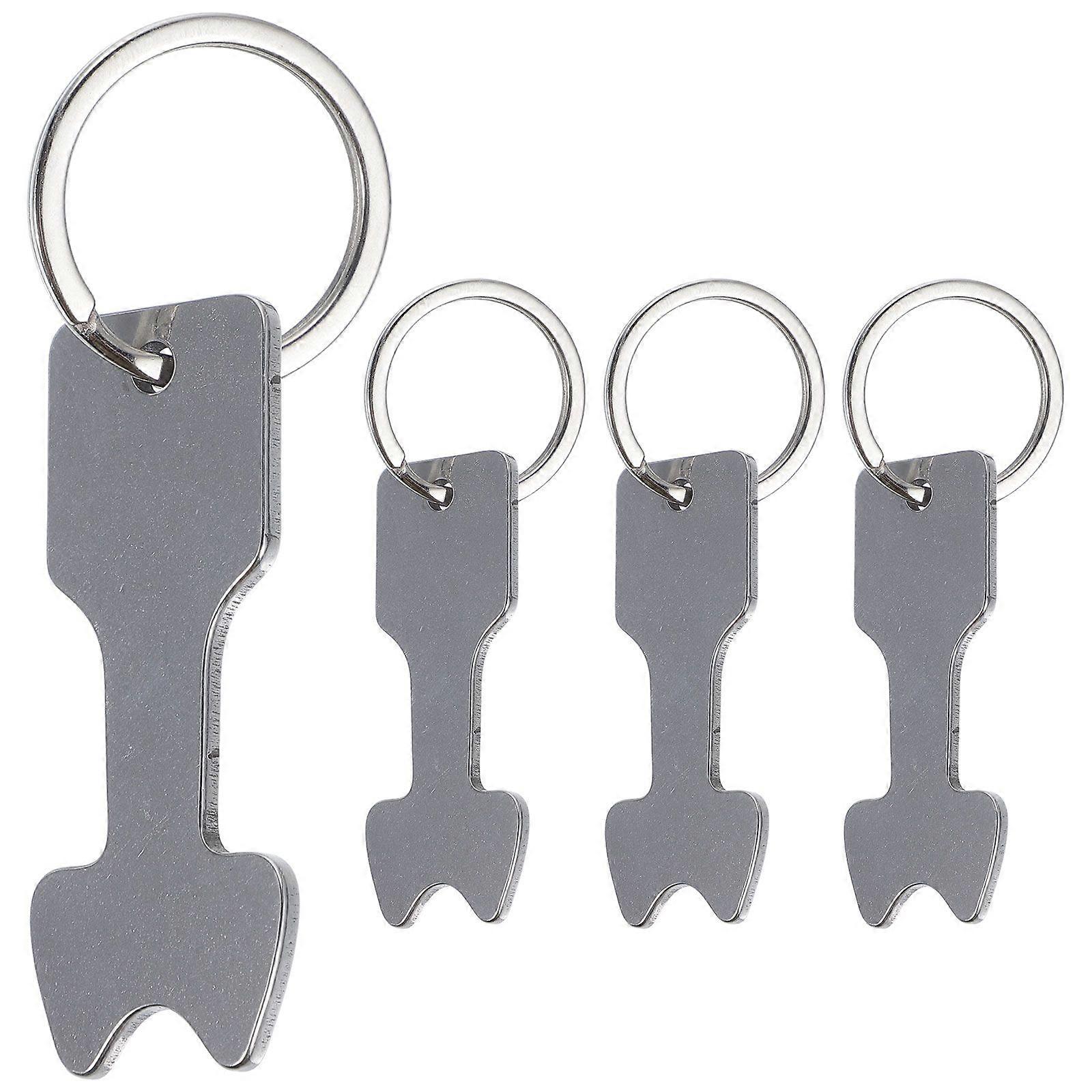 4 قطع عربة التسوق الافراج عن سلسلة المفاتيح عربة التسوق القابلة للإزالة رمز عملة Keyring