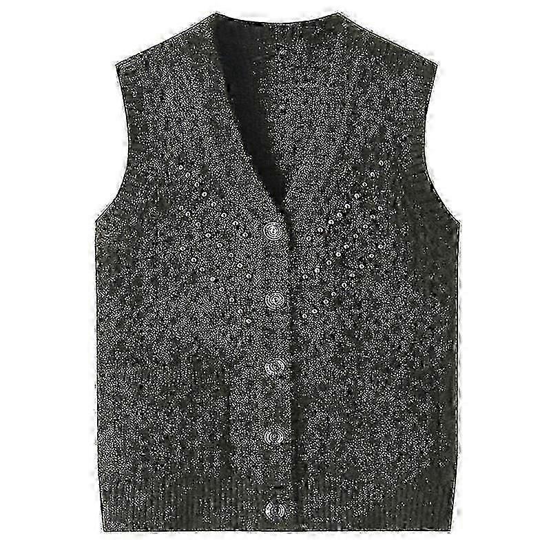 Elegant V-hals vest for modne kvinner, vår høst vest frakk