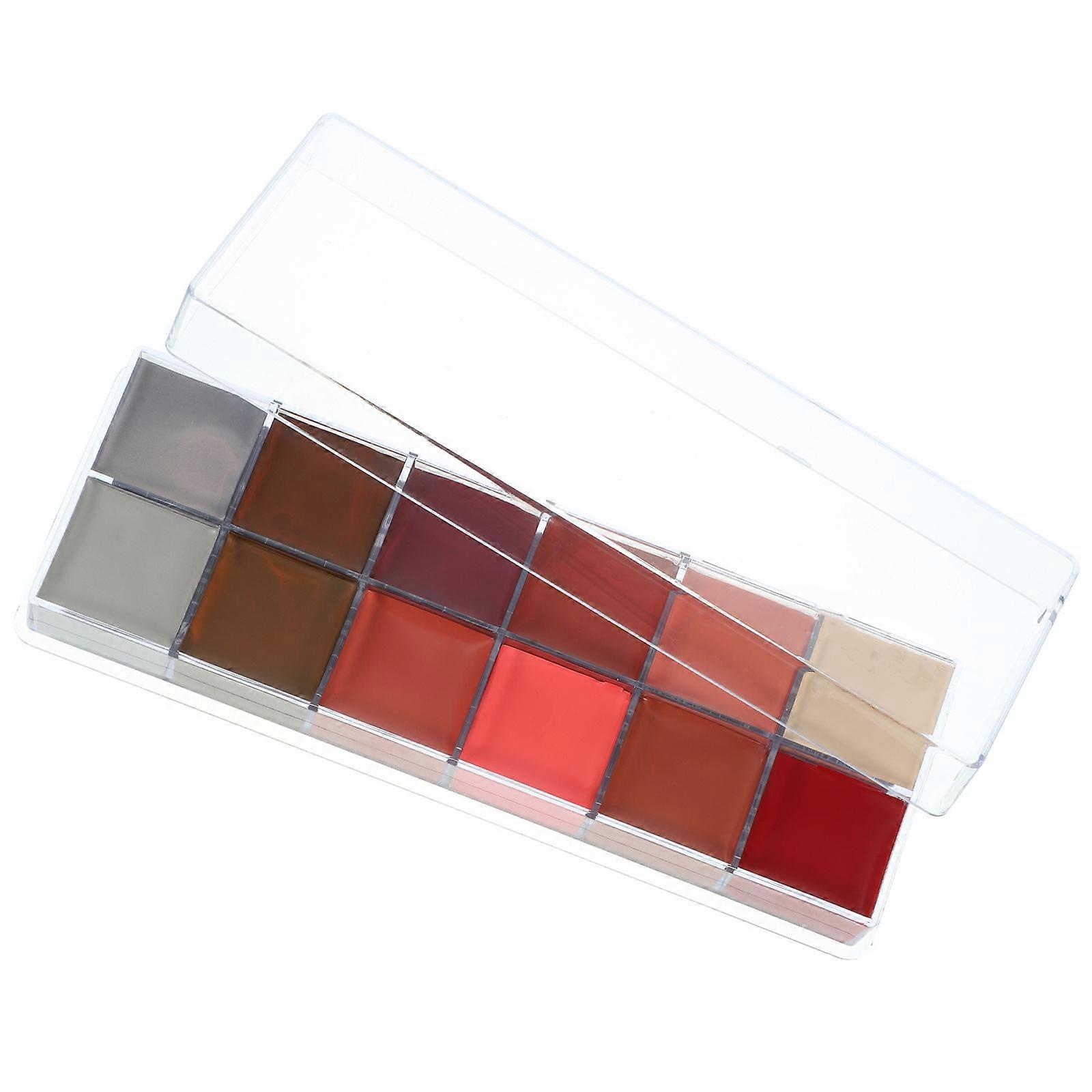 Multi Face Paint Palette for Makeup Use 12 Color Case Oil Painting Art