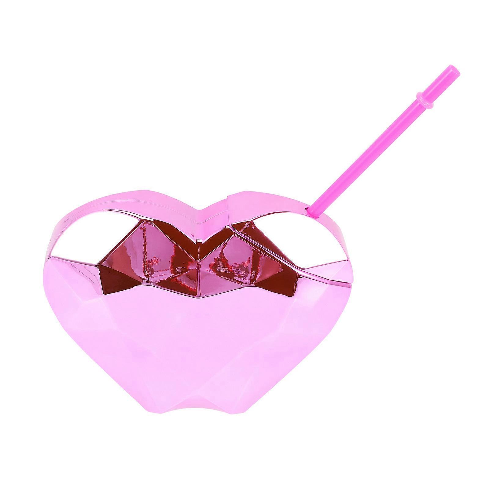 Tropical Party Cup Heart Shaped Tumbler For Beach Party 700ml PP 1Pack