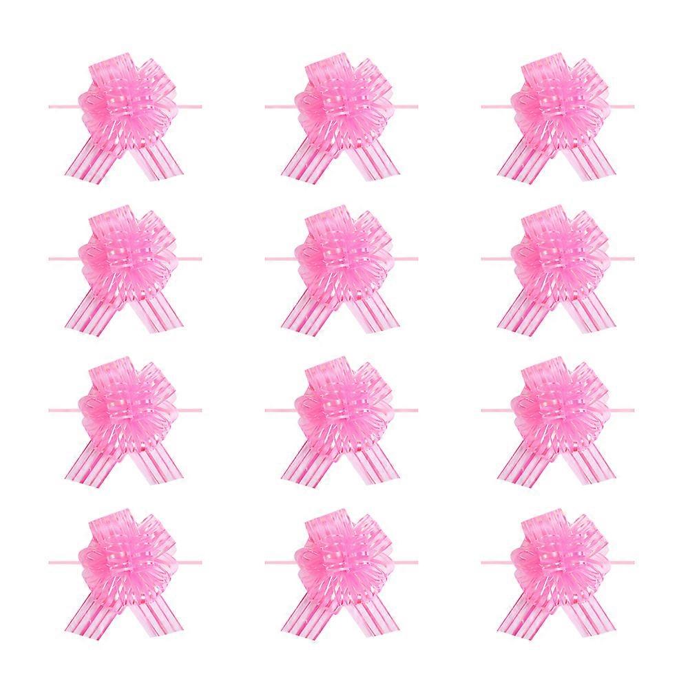 String Bows for Wedding Yarn Pull Bows for Decoration 36Pcs Pink
