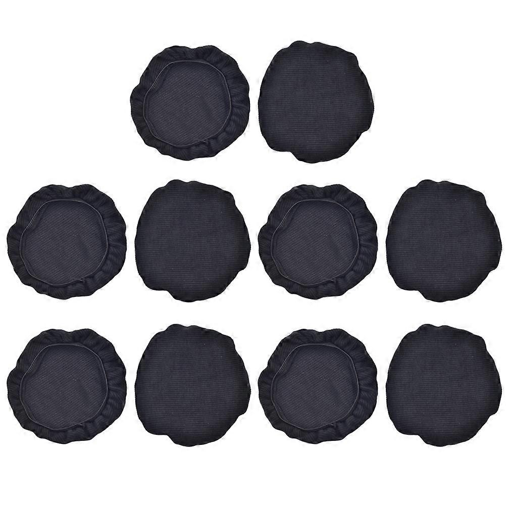 Headset Earmuff Fabric Covers for Comfort 20Pcs Black Set