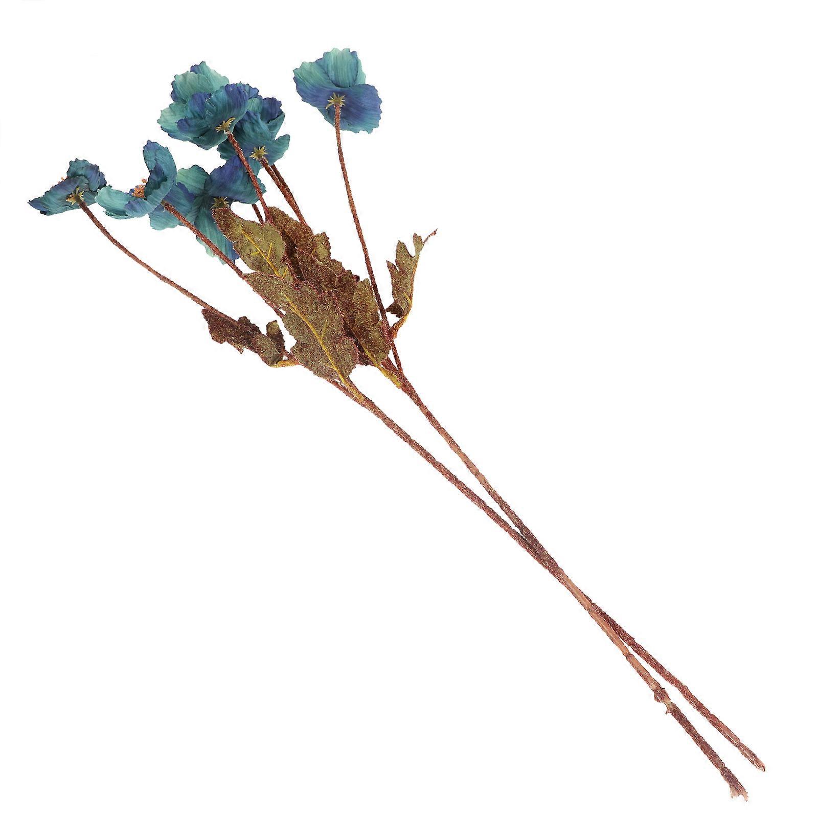 Blue Artificial Flower Bouquet for Decoration 2Pcs Pack