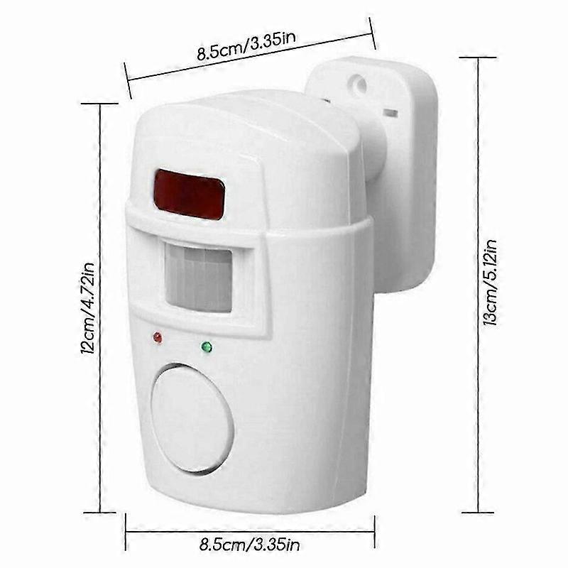 Wireless Motion Detection Alarm 125dB Remote Controlled Battery Powered Home Security System for Doors Sheds