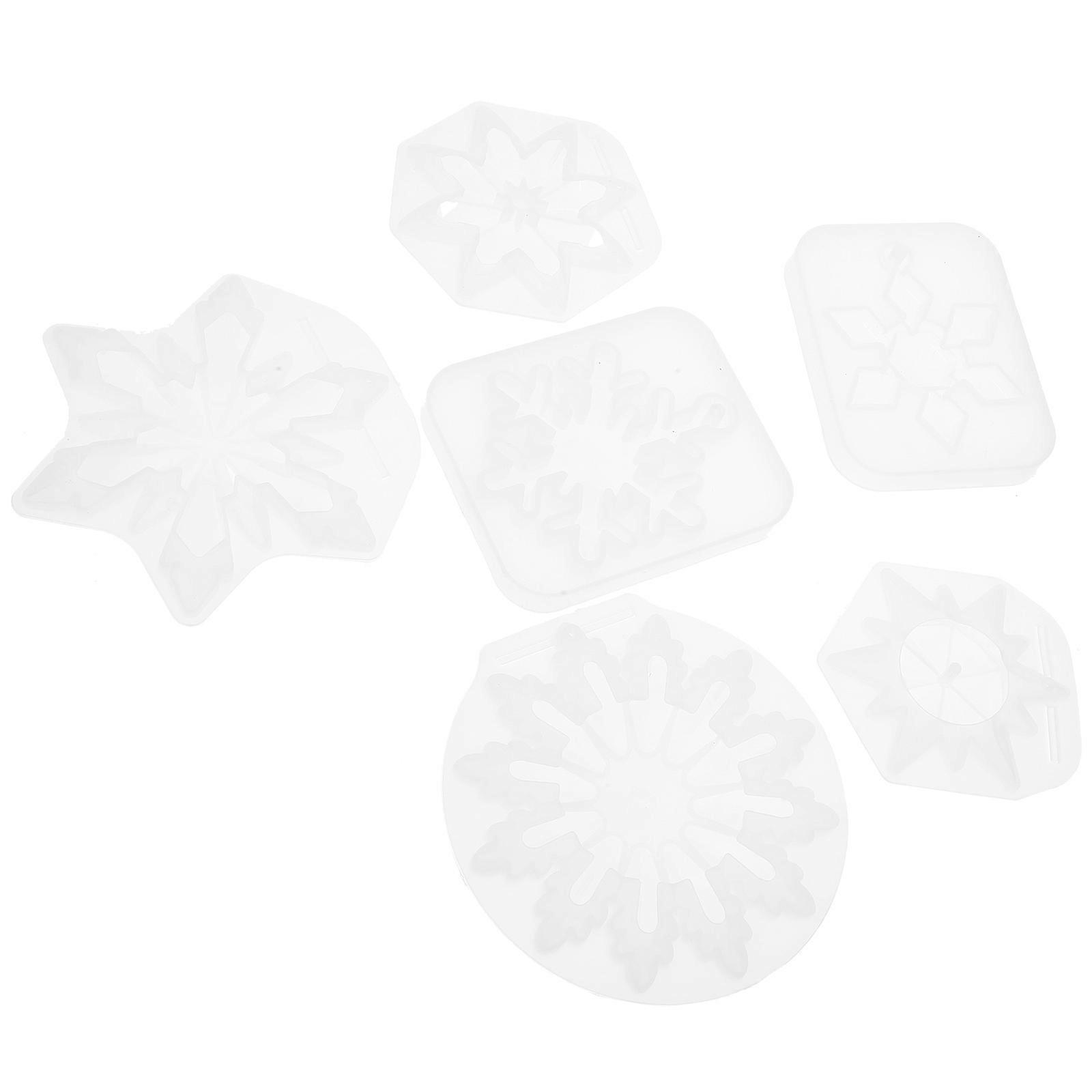 Silicone Snowflake Molds For DIY Crafts And Christmas Tree Decor With 24 Pcs Transparent Crafting Elements