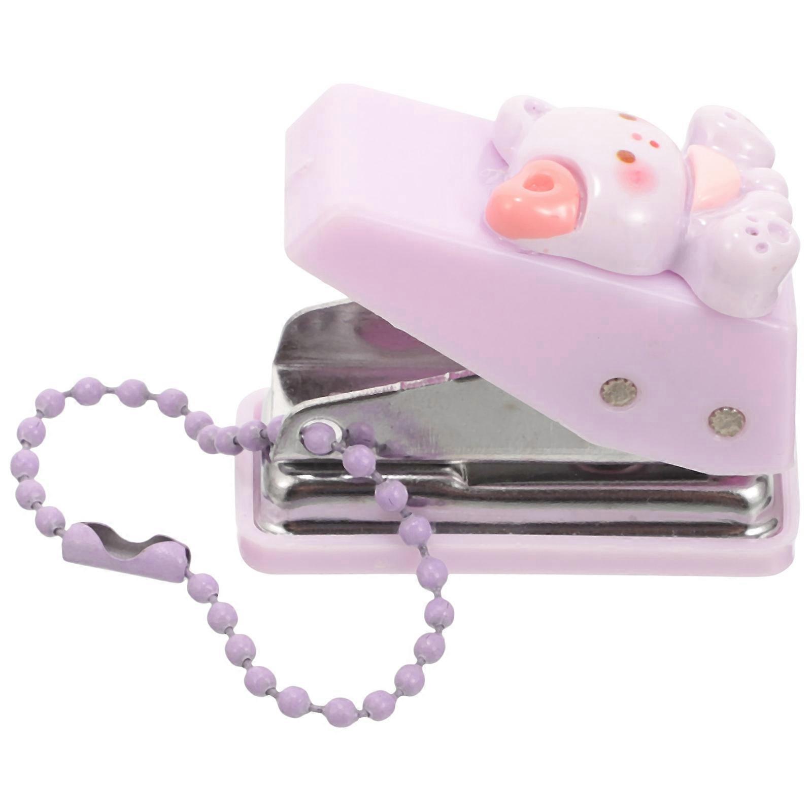 Portable 2Pcs Paper Hole Breaker Ideal For Students And Office Workers Crafted From Durable Plastic Metal And Resin In Violet Color