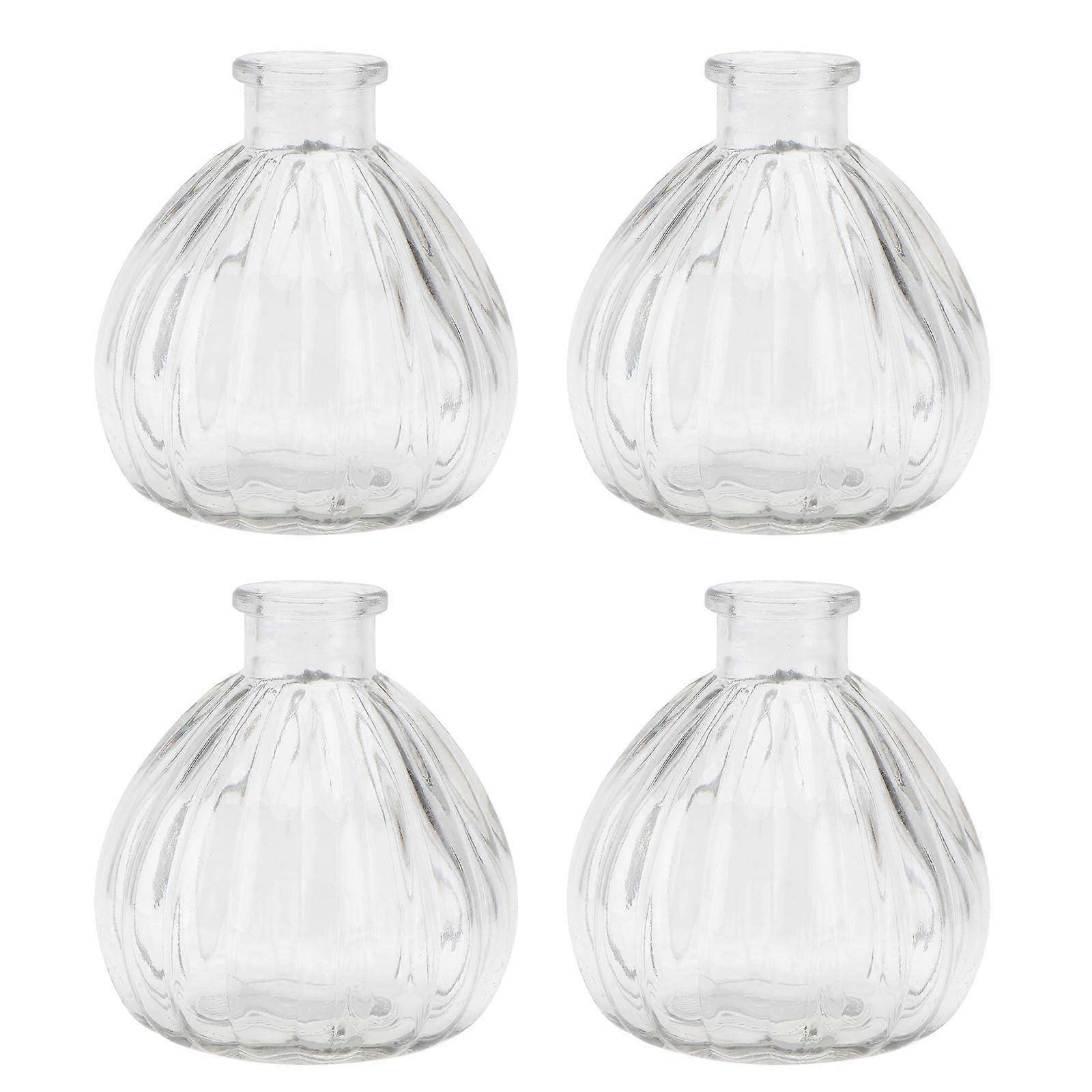 Modern Minimalist Vase Glass Flower Arrangement Holder Beautiful Design For Adults Practical Use 8.5*9.5cm 4Set