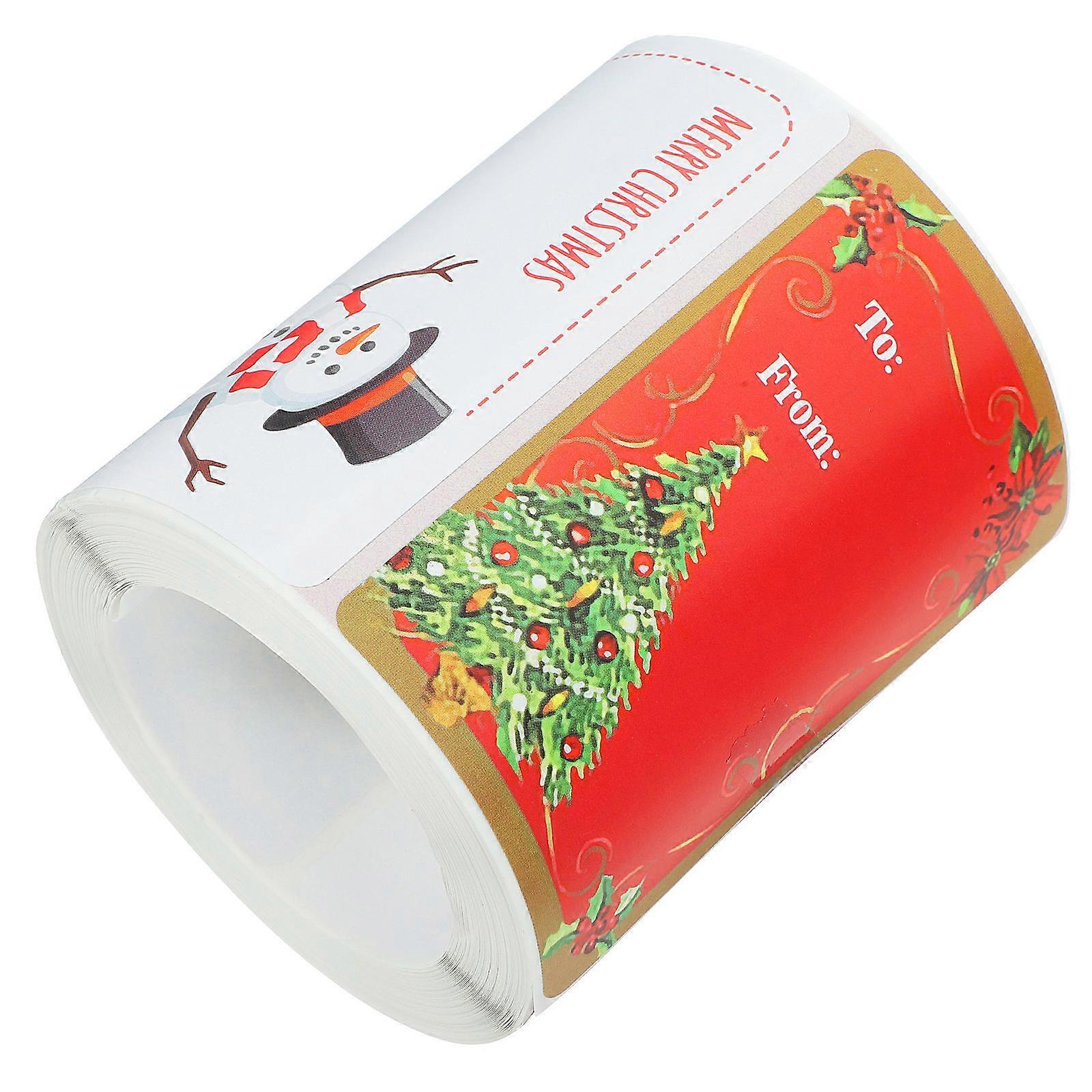 Self Adhesive Gift Wrapping Sticker Labels 2 Rolls Ideal For Christmas And Anniversary Celebrations With Decorative Features