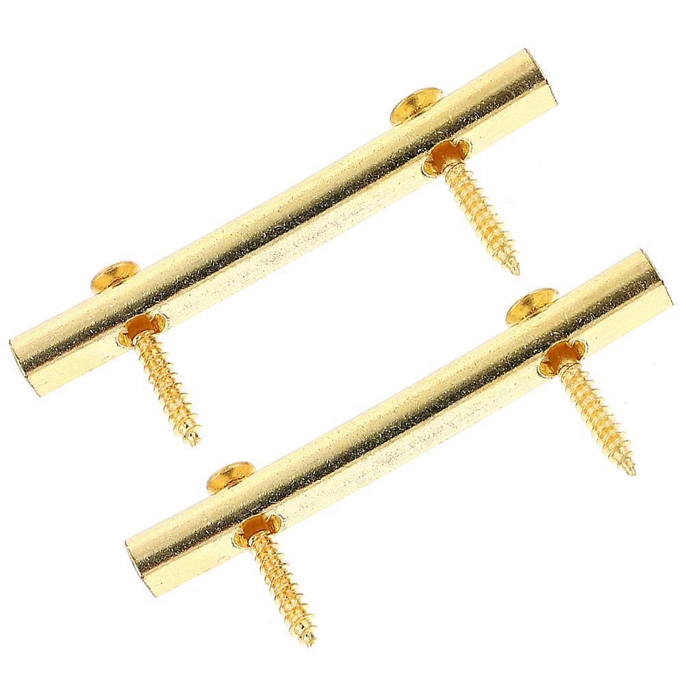 Guitar String Fastener Golden 4.9x2.4x0.5cm String Holding 2Set