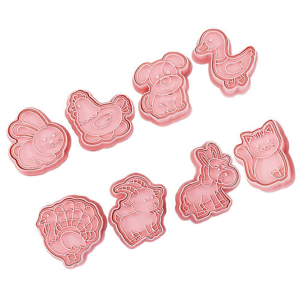 Animal Shaped Cookie Molds For Home Baking 3 Sets Reusable Plastic Biscuit Cutters 6.00X5.80X3.00CM Easy Demolding