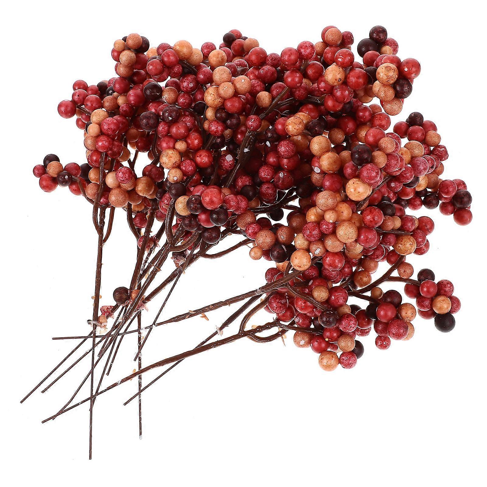 Christmas Berry Decorations Artificial Berry Stems for Room Decor 36Pcs