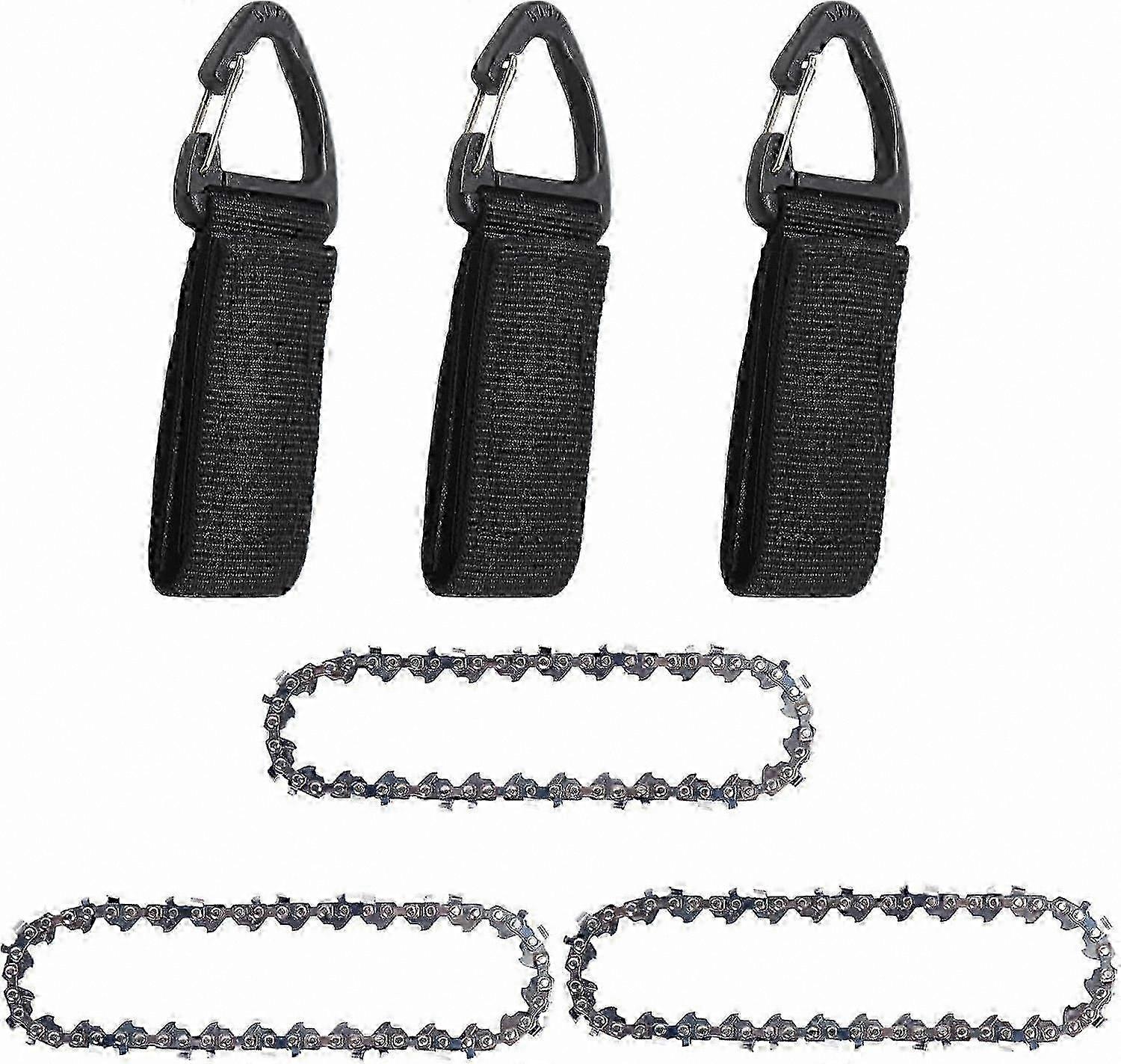 3-Pack 1/4" 28-Link Mini Chainsaw Chains, 1.1mm Low Rebound Replacement Accessories for Compatible Miter Saws
