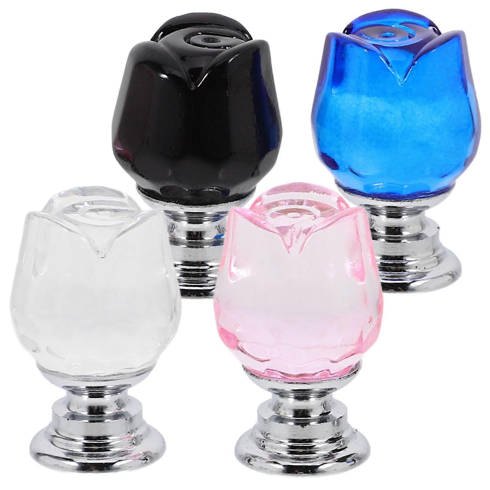 Flush Button Rose Shaped Toilet Tank Button for Decor 12Pcs Assorted Color