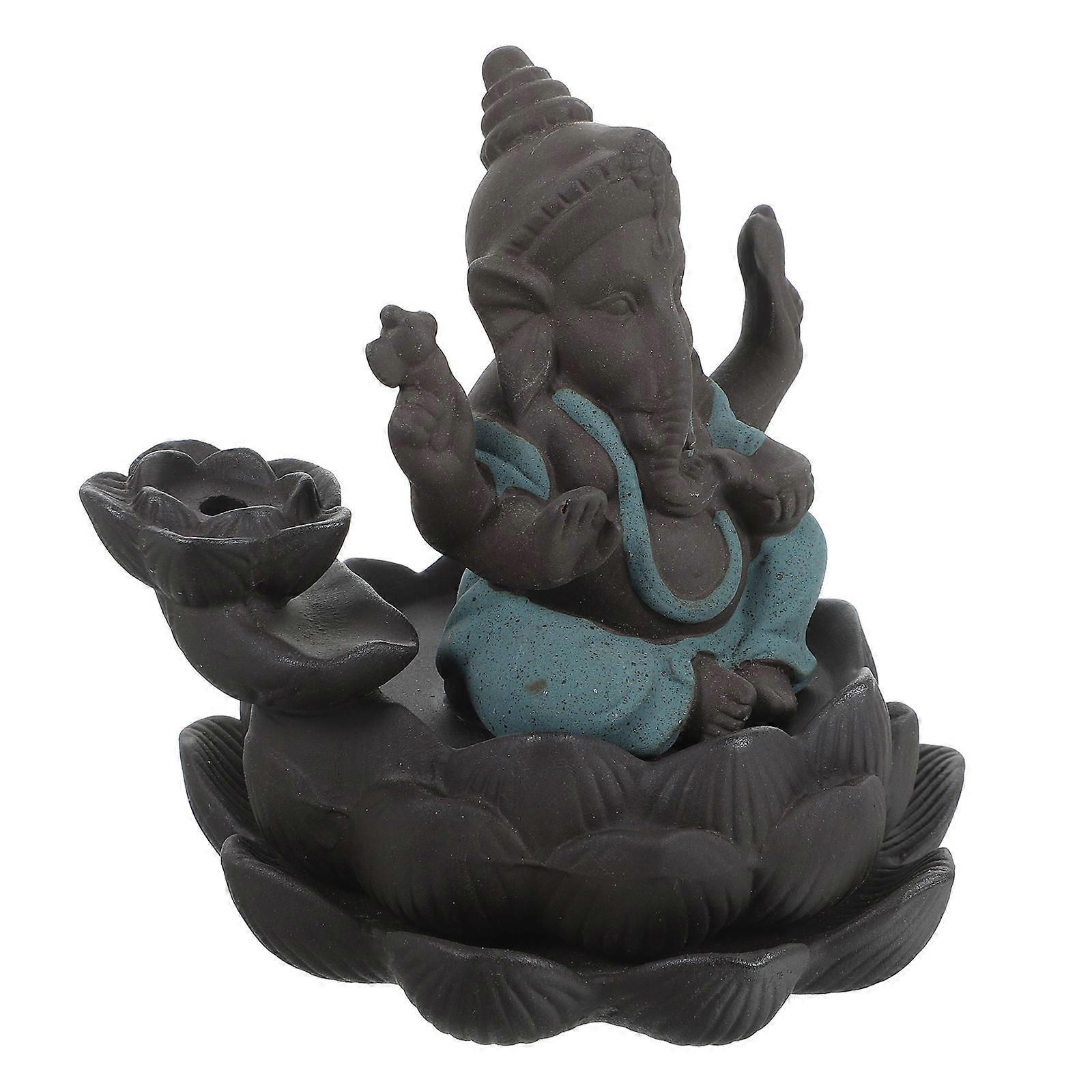 Elephant Incense Burner Backflow Ceramic Buddha Incense Holder 2Pcs