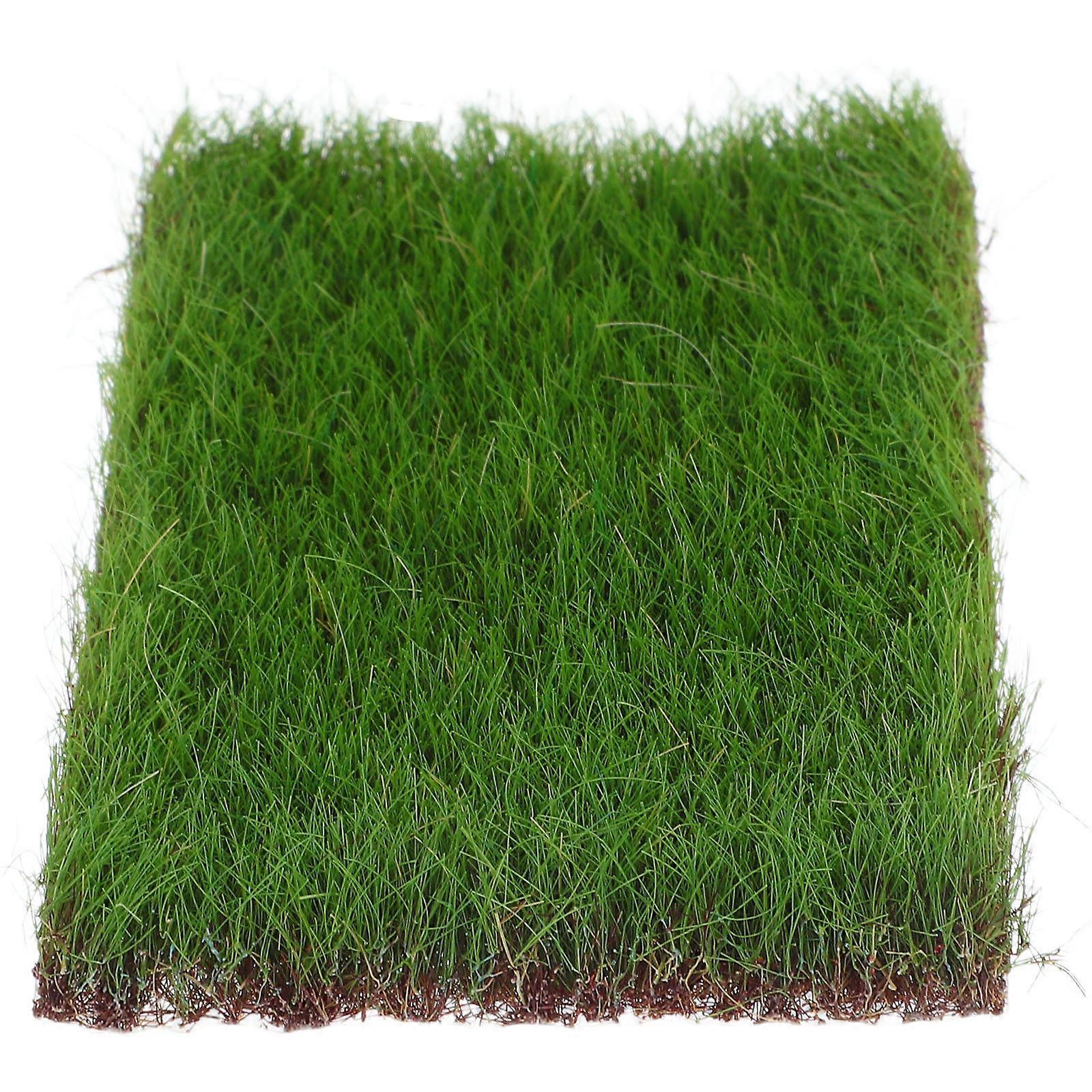 Simulation Grass Turf for Crafts with 4Pcs Fake Grass for Model Landscape