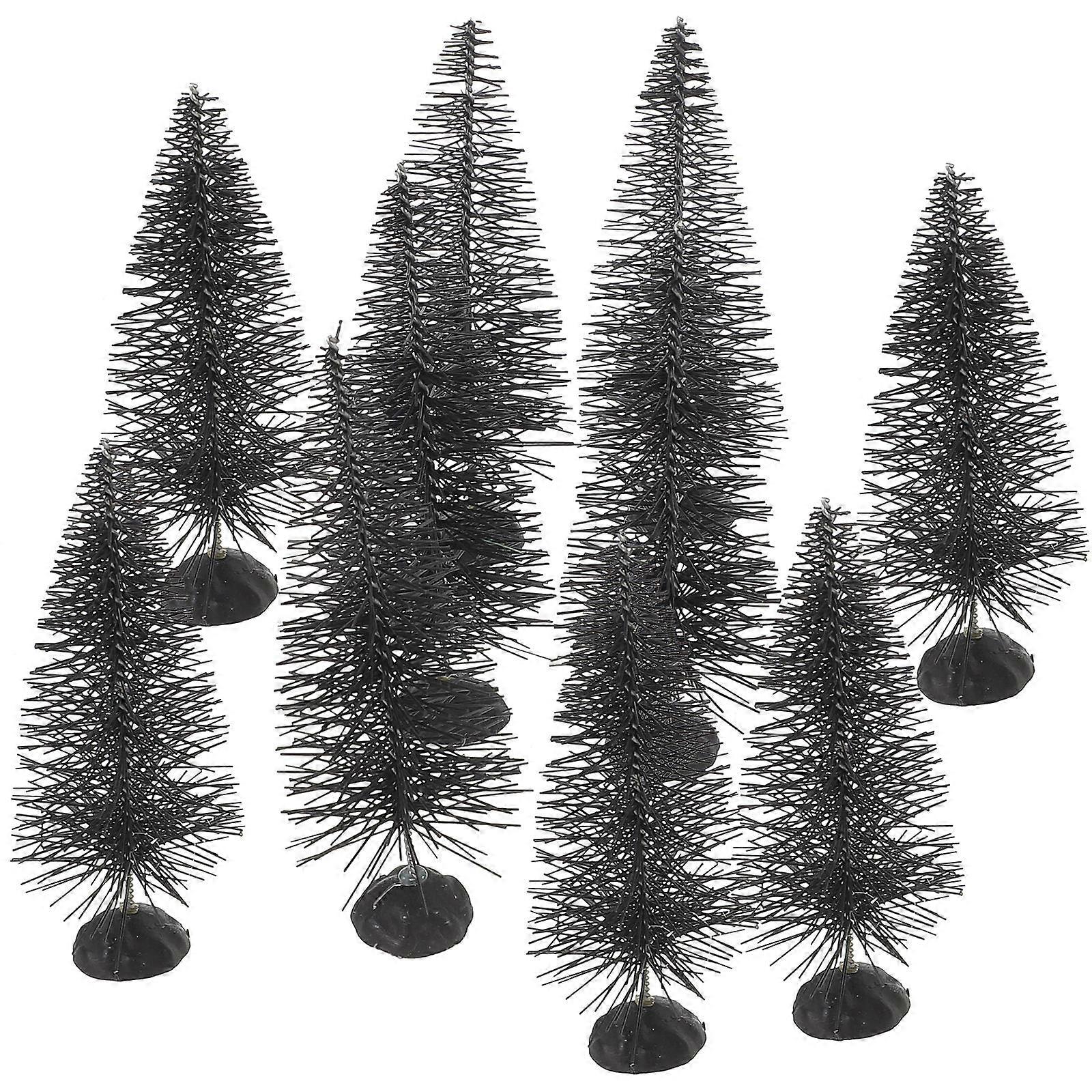 Halloween Trees Simulation Small Trees Model for Decoration 50Pcs Black