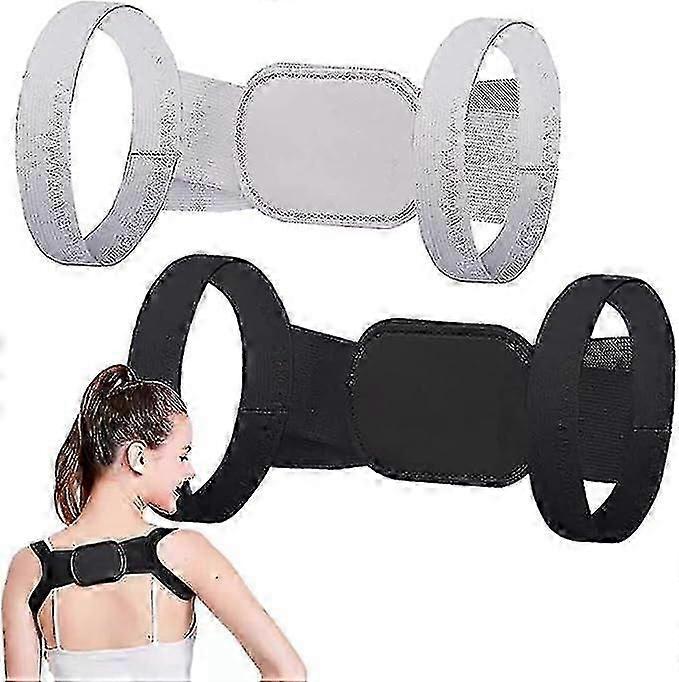 2pcs יציבה Pro לתקן צוואר וכתפיים מתקן לילדים ומבוגרים, תיקון גיבן מתכוונן חגורת מחליק