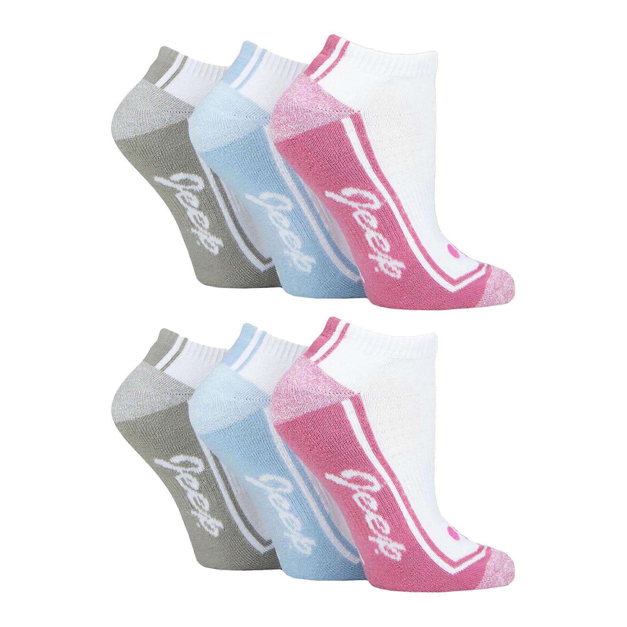 Jeep - Ladies 6 Pack Trainer Cushioned Sport Socks