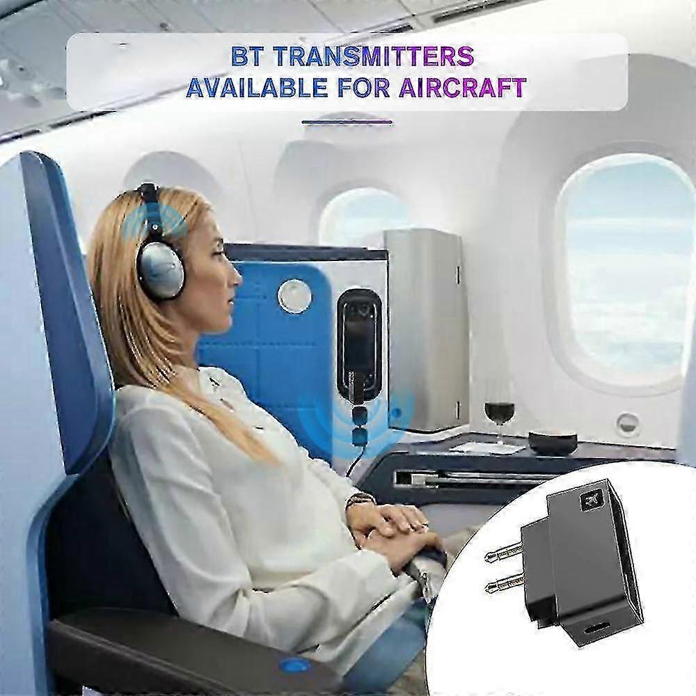 Wireless Transmitter for Use on Airplanes Bluetooth 5.0 Transmitter