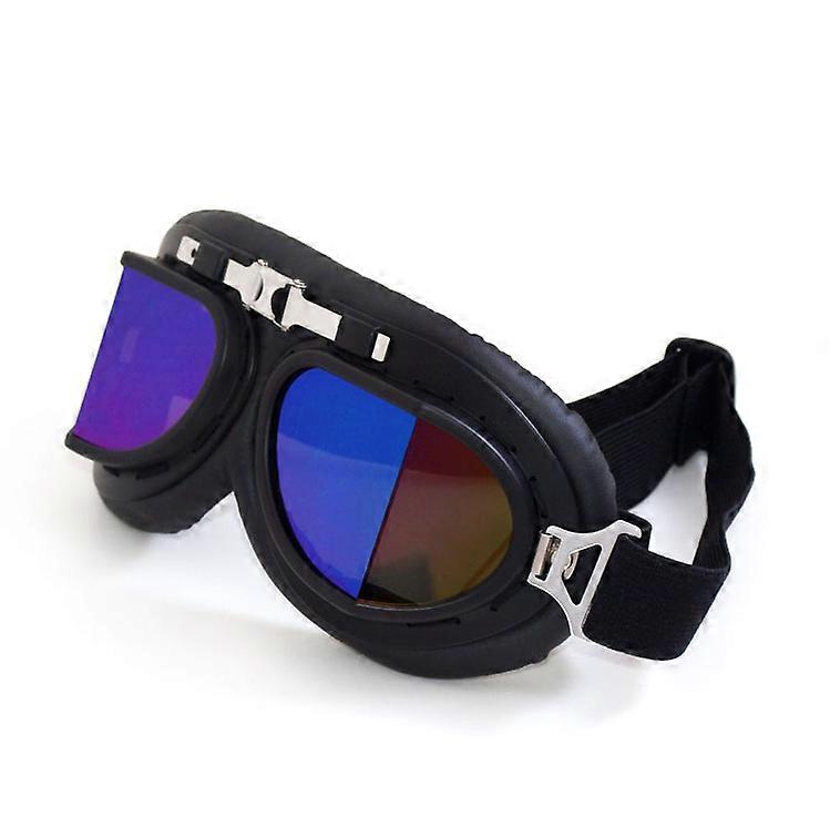Glasses goggles karting retro silver frame bronze goggles folded angle motorcycle windproof goggles
