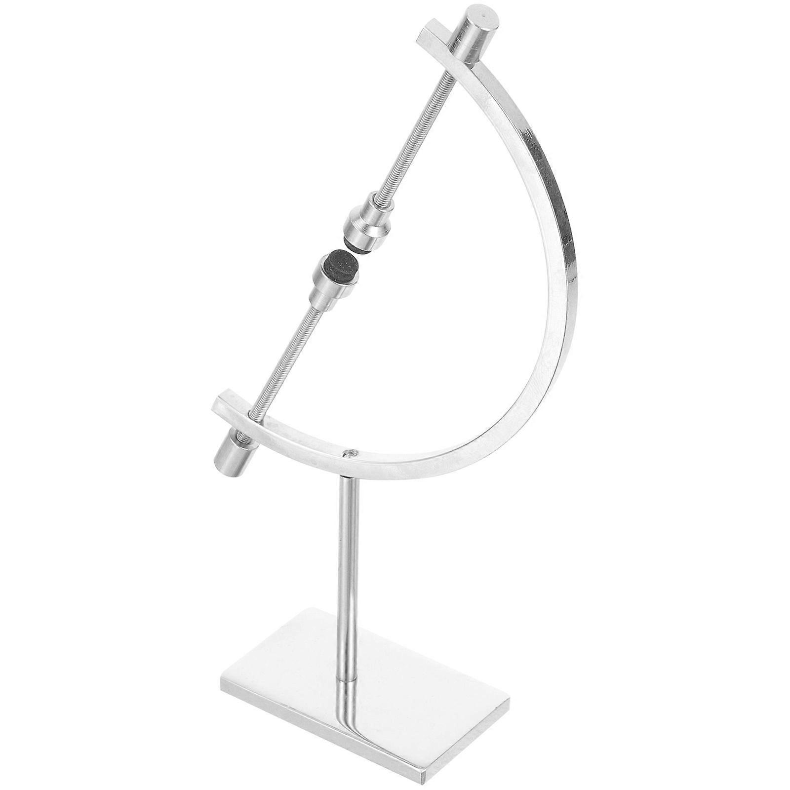 Adjustable Metal Sphere Stand Crystal Display Holder 4Pcs Silver